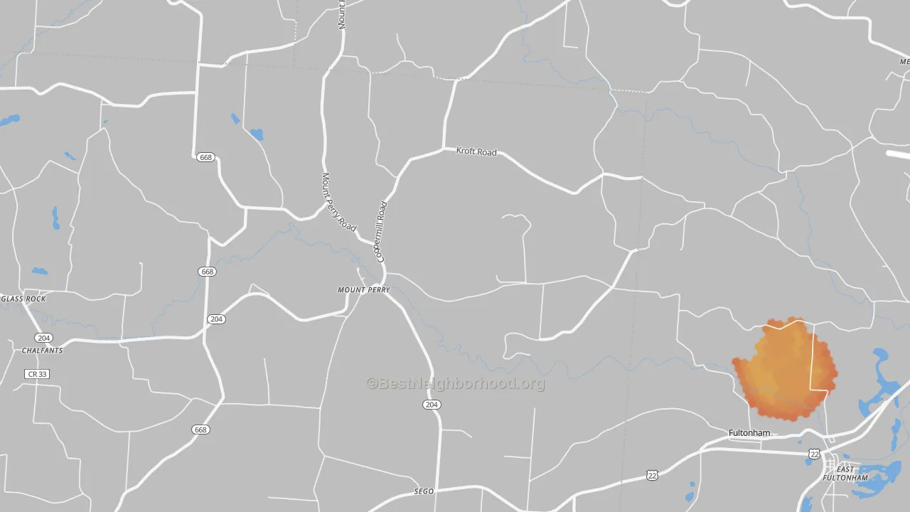 Bike Grade map of Mount Perry, OH