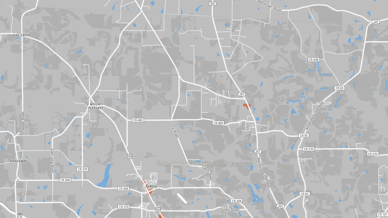 Bike Grade map of Mount Pleasant, FL
