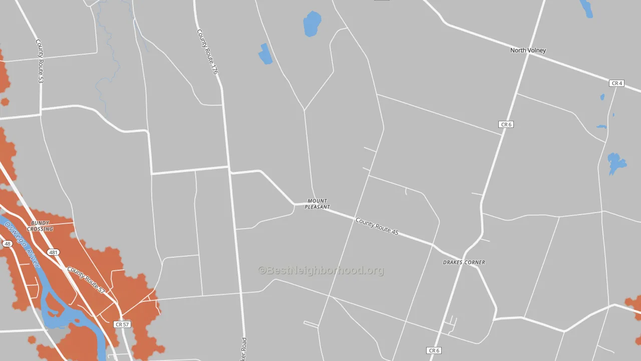 Bike Grade map of Mount Pleasant, NY