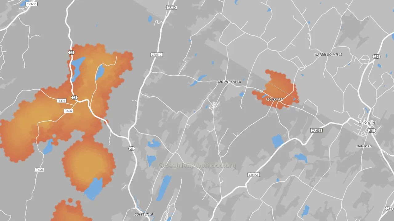 Bike Grade map of Mount Salem, NJ