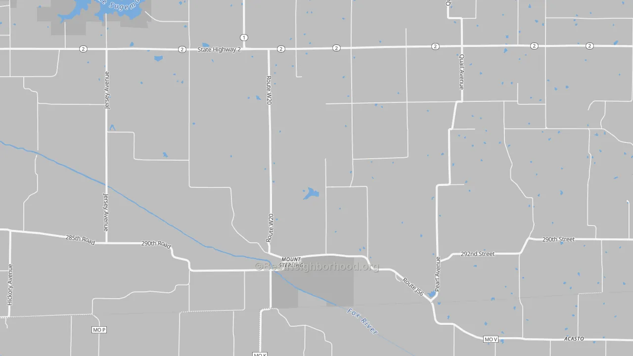 Bike Grade map of Mount Sterling, IA