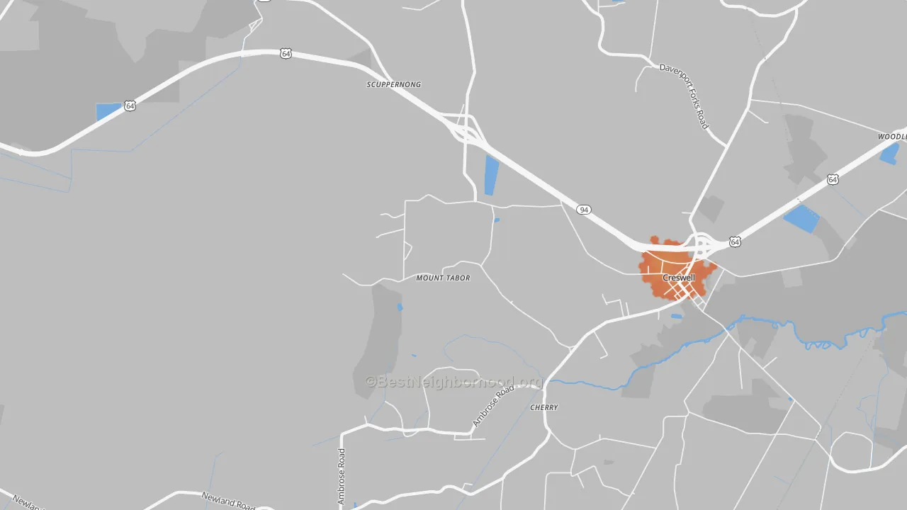 Bike Grade map of Mount Tabor, NC