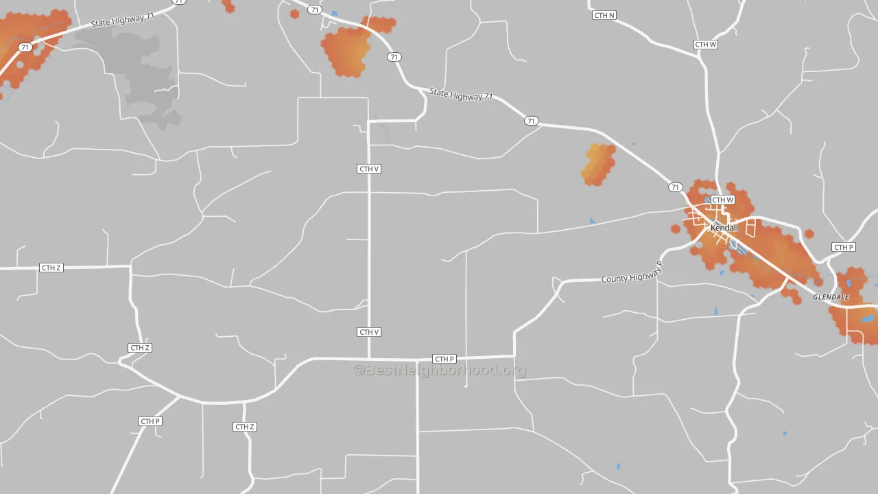 Bike Grade map of Mount Tabor, WI