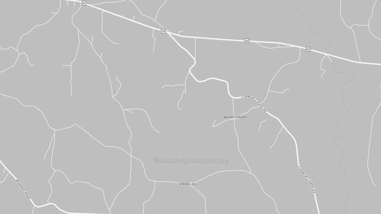 Bike Grade map of Mount Union, AL