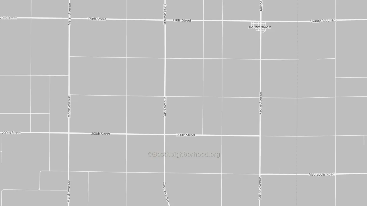 Bike Grade map of Mount Union, IA