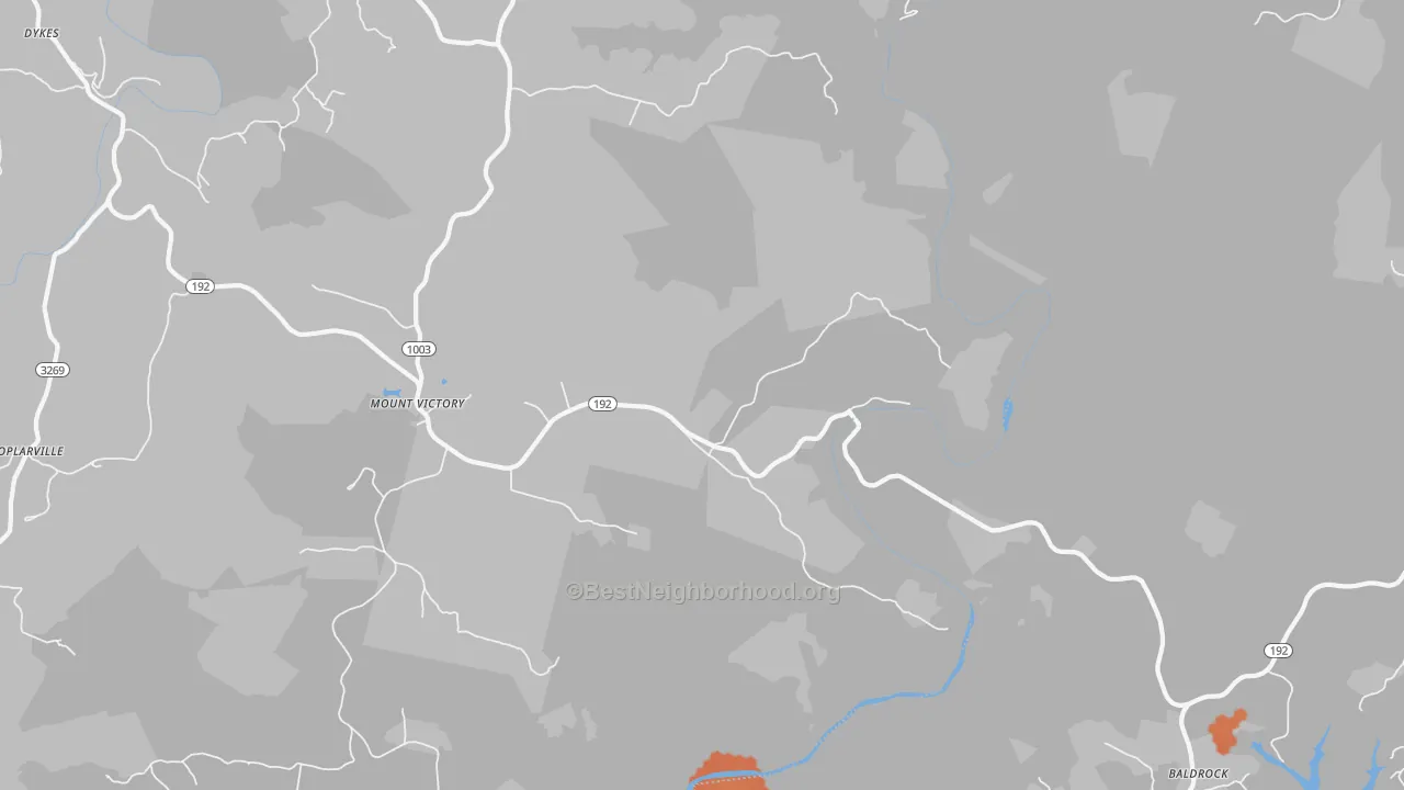 Bike Grade map of Mount Victory, KY
