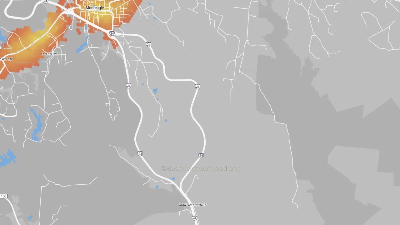 Bike Grade map of Mount View, TN