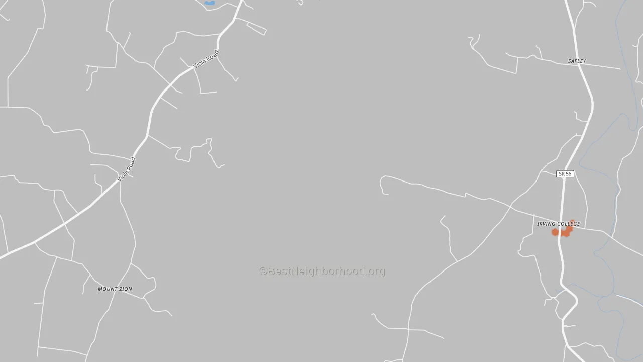 Bike Grade map of Mount Zion, TN