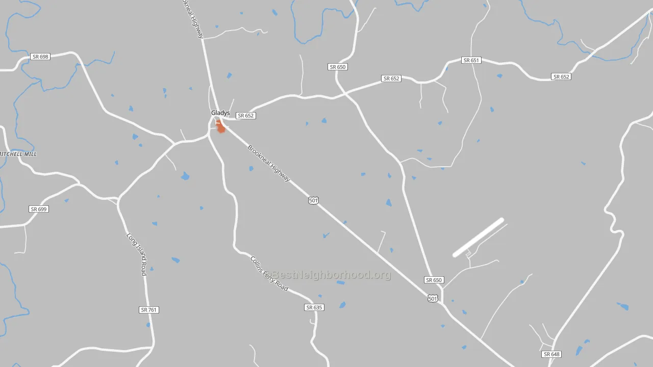Bike Grade map of Mount Zion, VA
