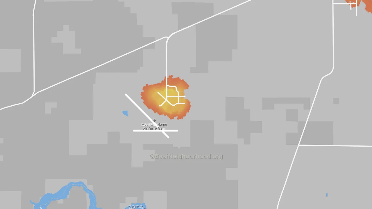 Bike Grade map of Mountain Home AFB, ID