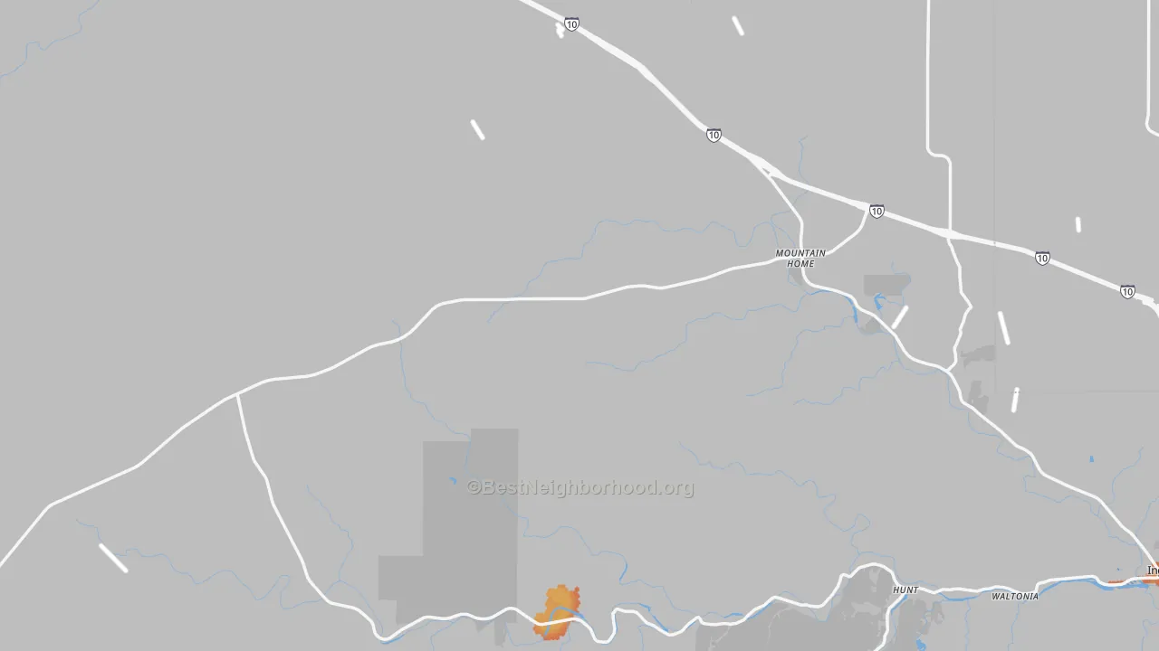 Bike Grade map of Mountain Home, TX