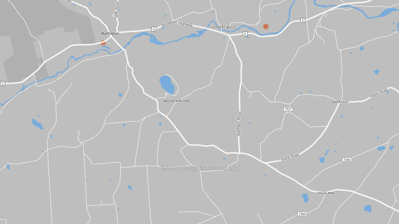 Bike Grade map of Mountain Lake, PA
