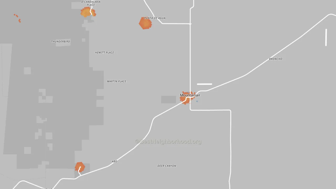 Bike Grade map of Mountainair, NM