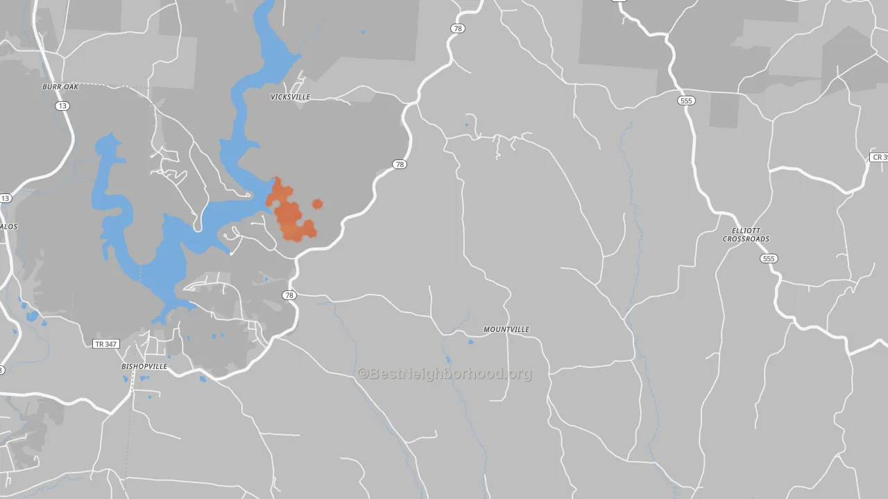 Bike Grade map of Mountville, OH