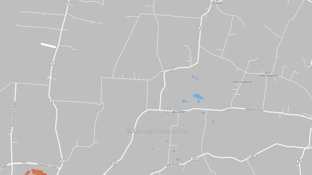 Bike Grade map of Mulberry, KY