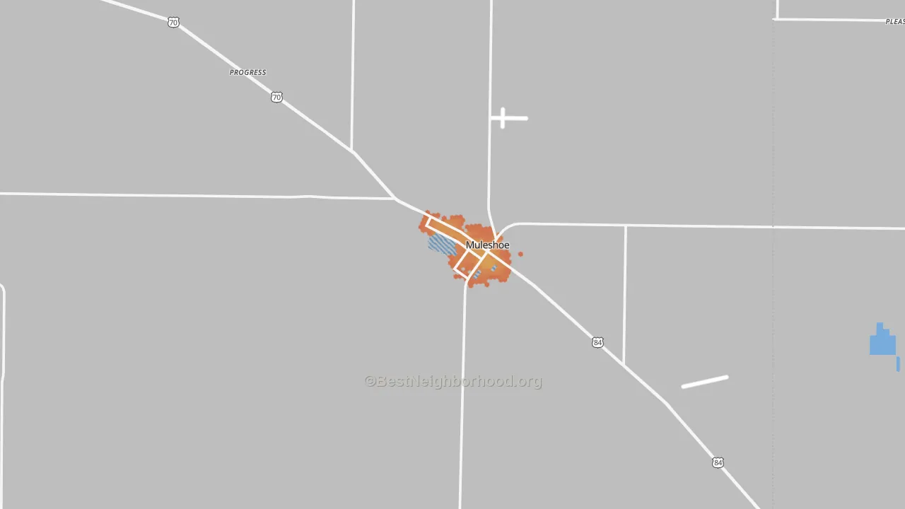 Bike Grade map of Muleshoe, TX