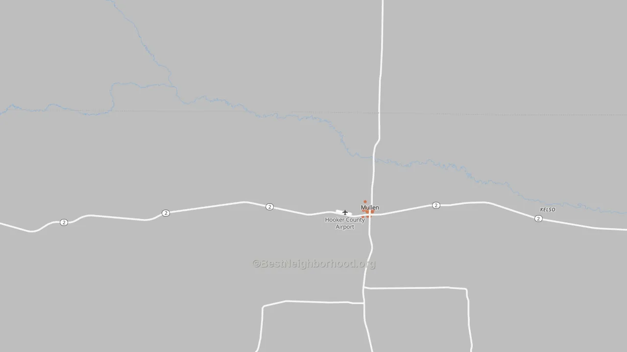 Bike Grade map of Mullen, NE