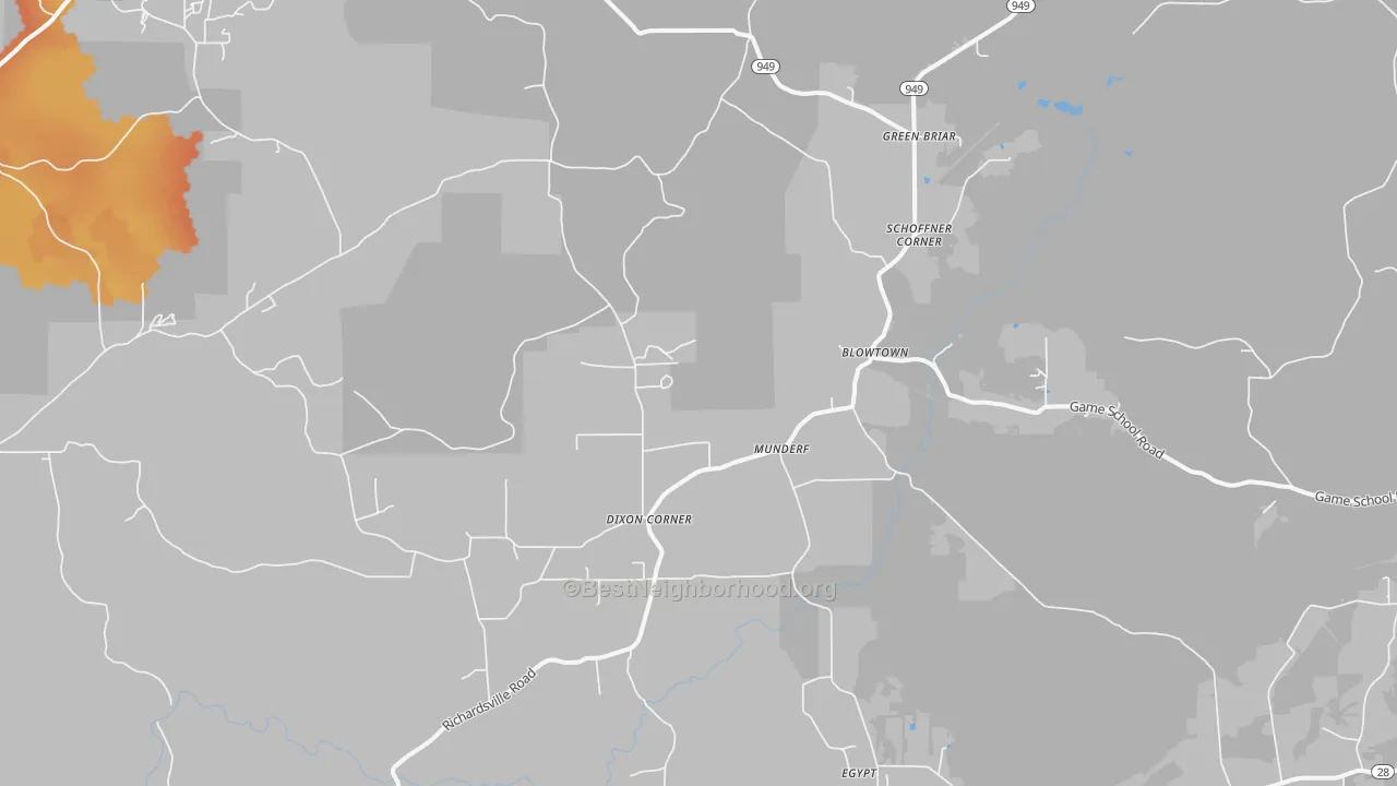 Bike Grade map of Munderf, PA