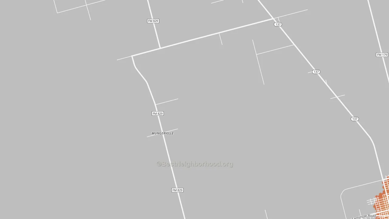 Bike Grade map of Mungerville, TX