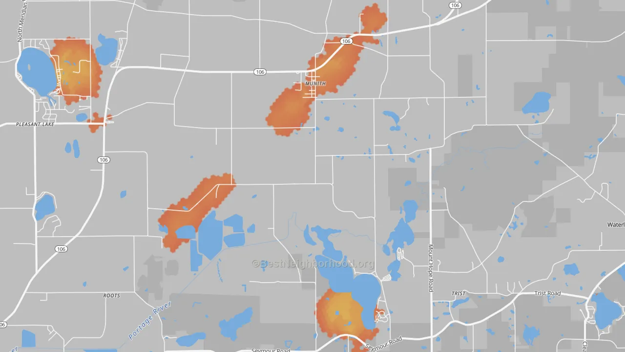 Bike Grade map of Munith, MI