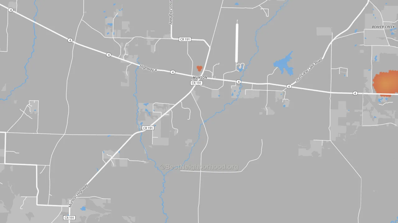 Bike Grade map of Munson, FL