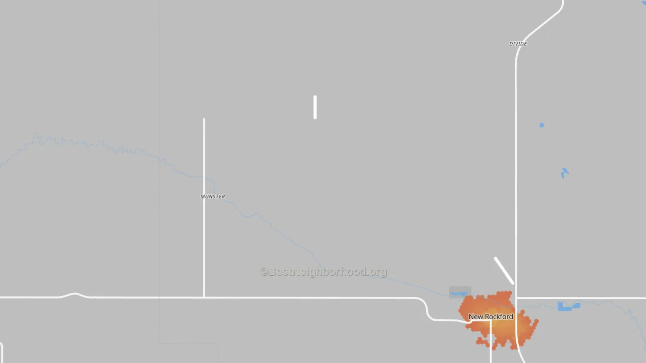 Bike Grade map of Munster, ND