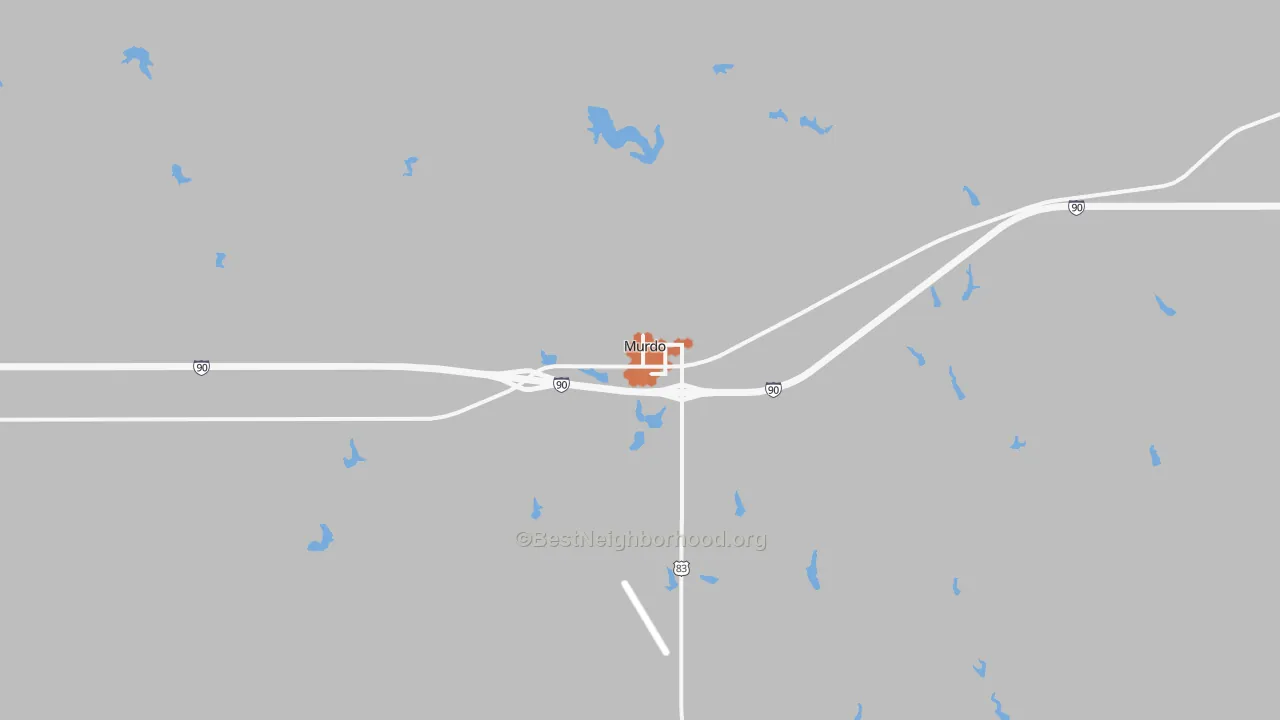 Bike Grade map of Murdo, SD