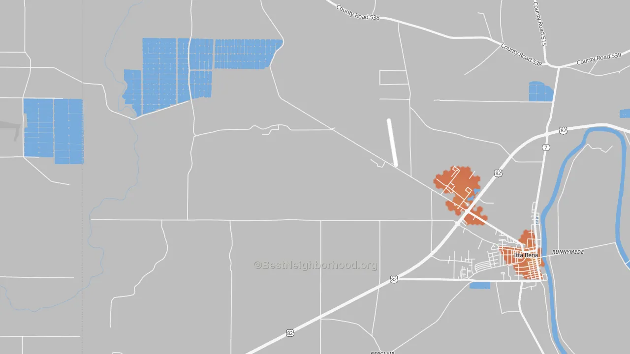 Bike Grade map of Murdock Crossing, MS