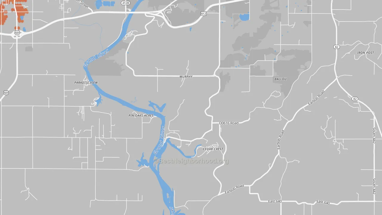Bike Grade map of Murphy, OK