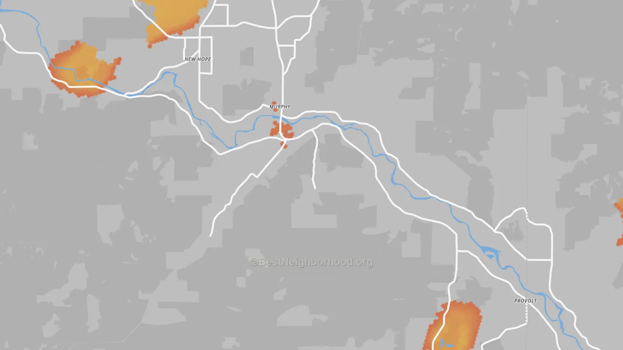 Bike Grade map of Murphy, OR