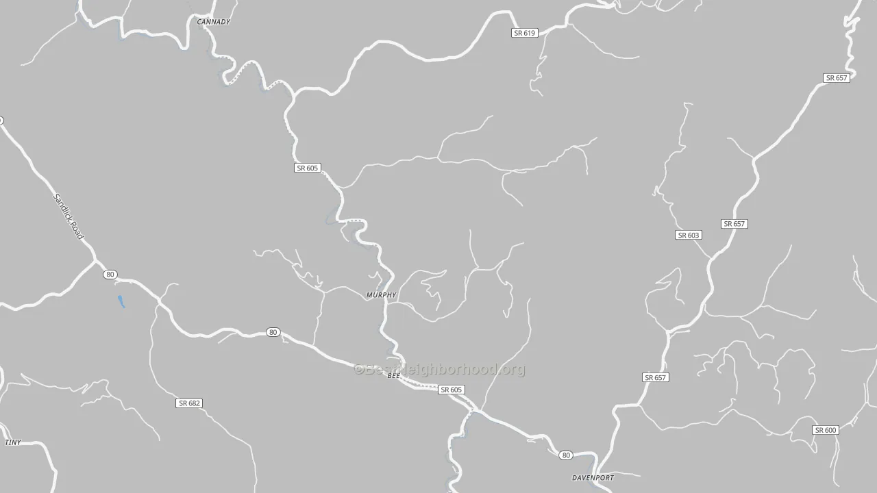 Bike Grade map of Murphy, VA