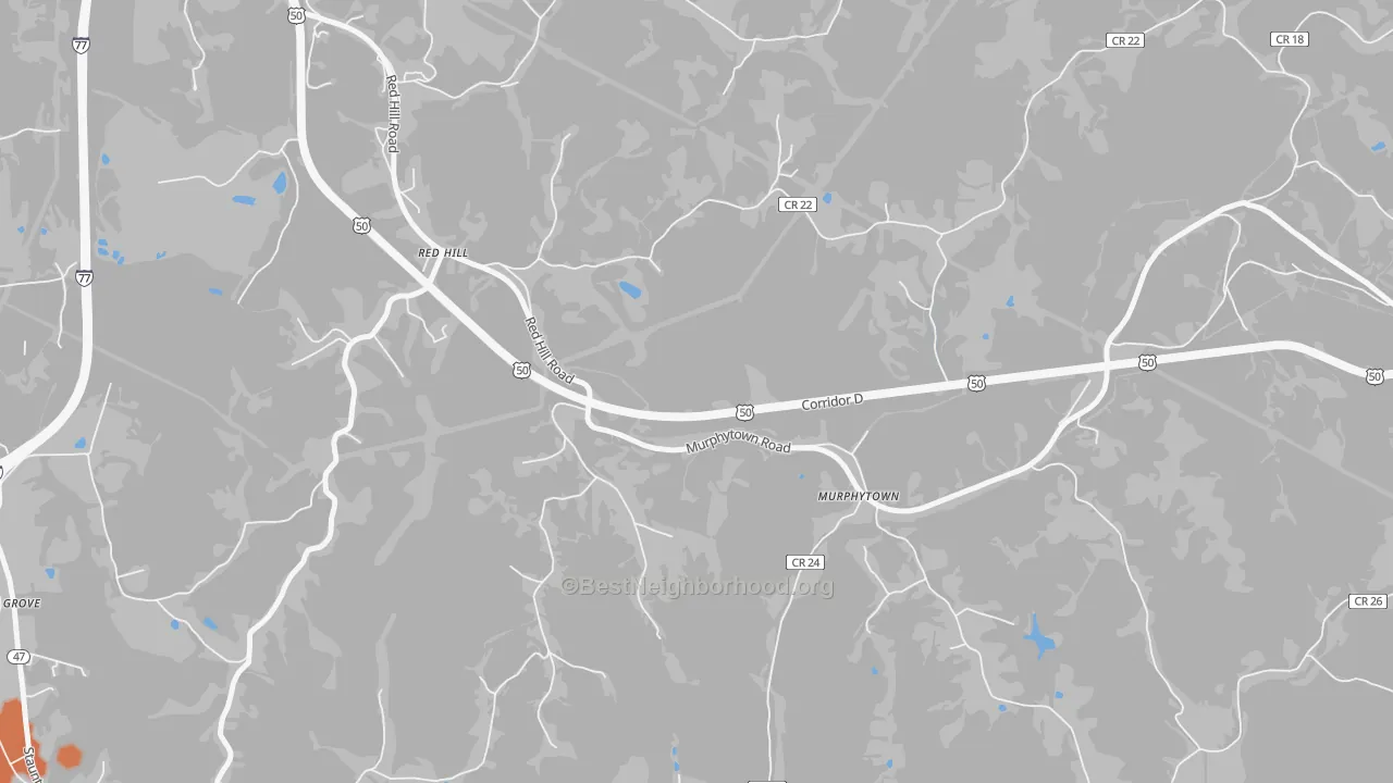Bike Grade map of Murphytown, WV