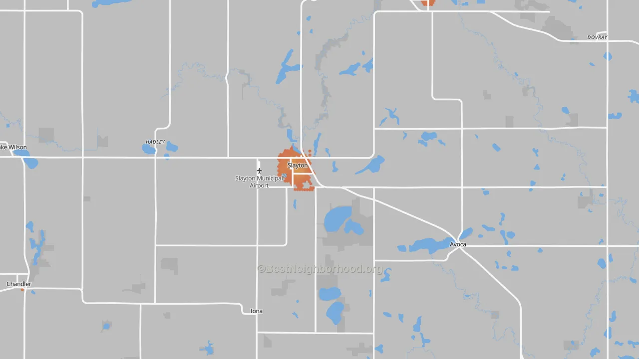 Bike Grade map of Murray County, MN