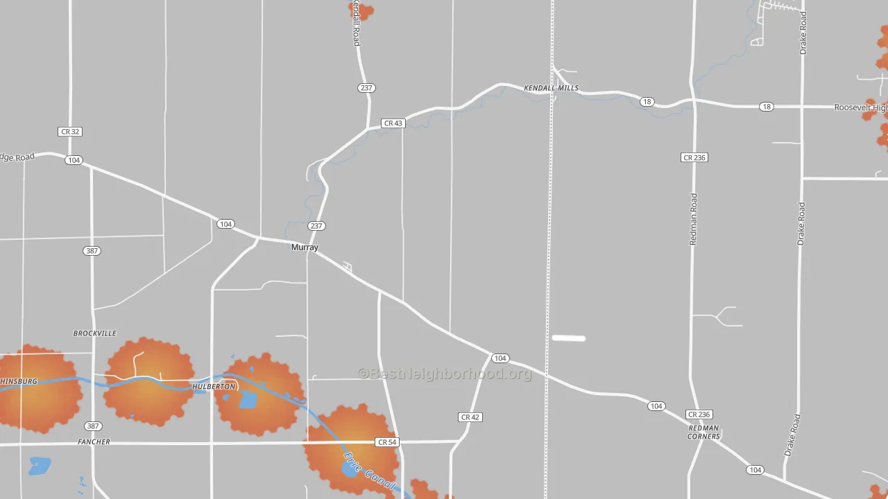 Bike Grade map of Murray, NY