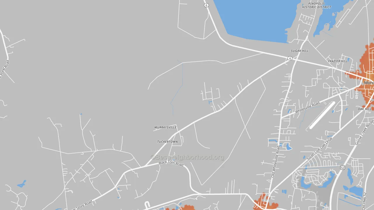 Bike Grade map of Murraysville, SC