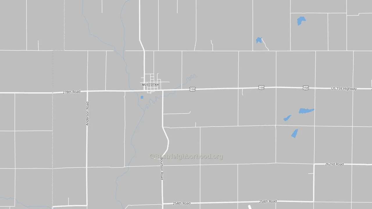 Bike Grade map of Muscotah, KS