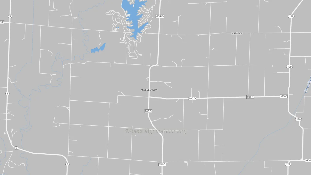 Bike Grade map of Musselfork, MO