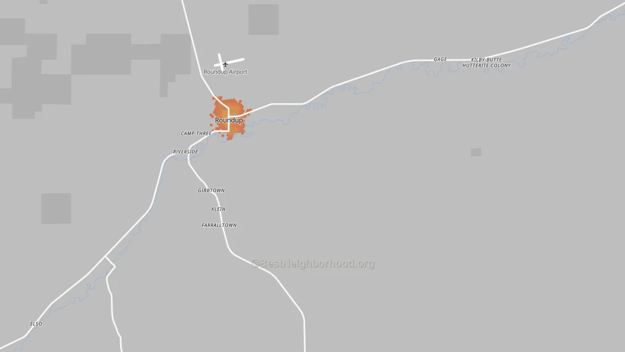 Bike Grade map of Musselshell County, MT