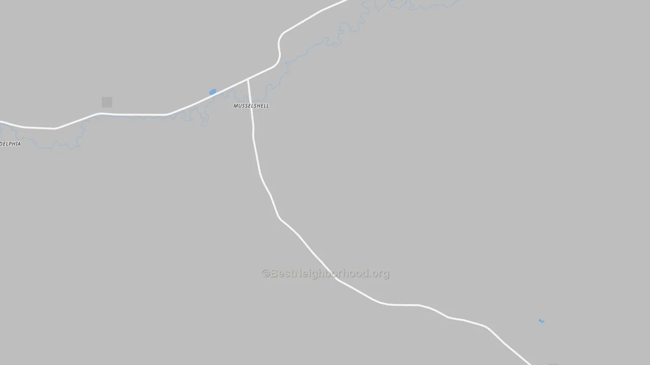 Bike Grade map of Musselshell, MT