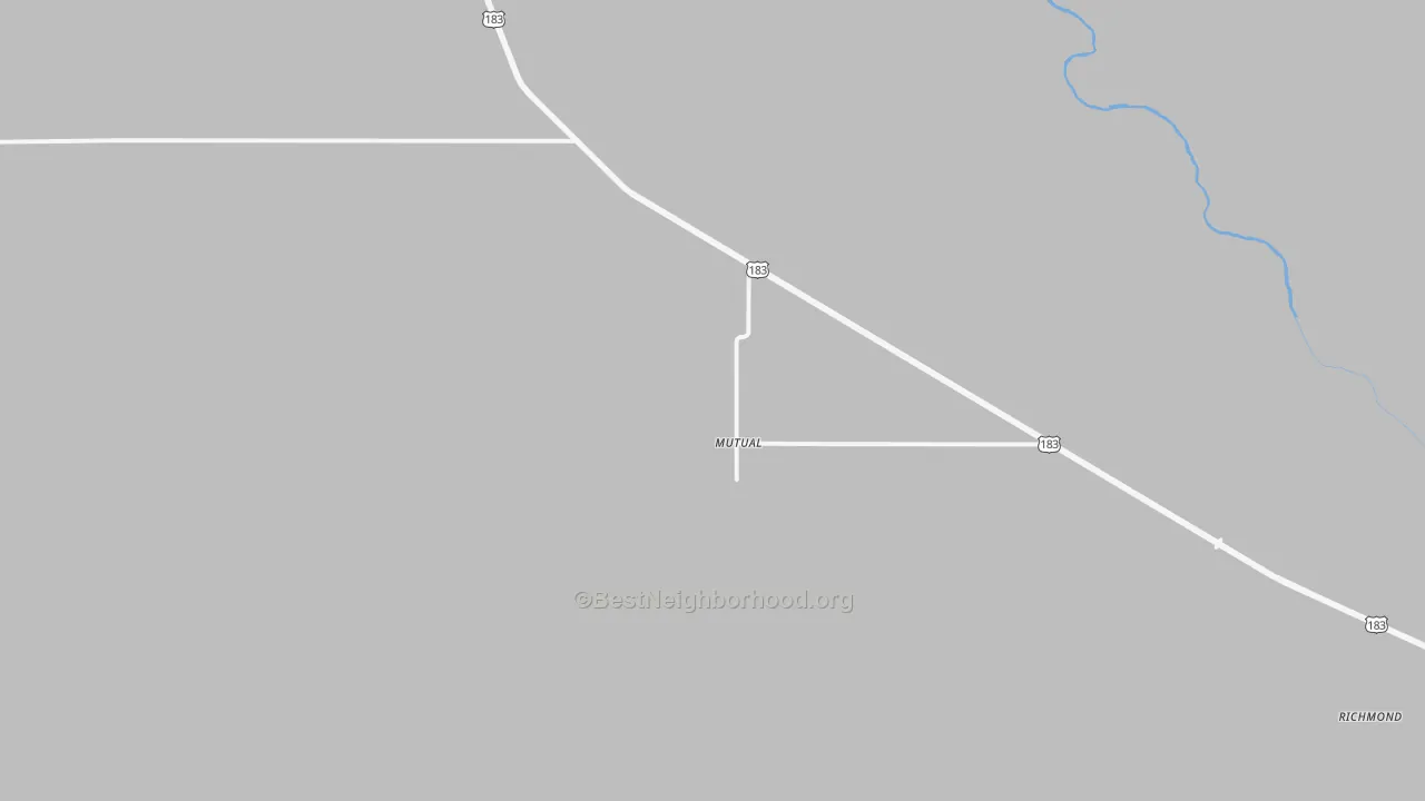 Bike Grade map of Mutual, OK