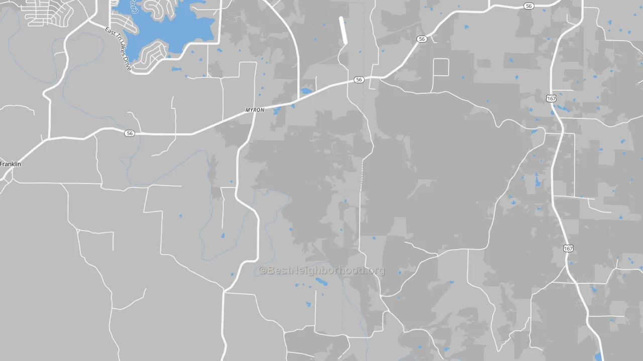 Bike Grade map of Myron, AR