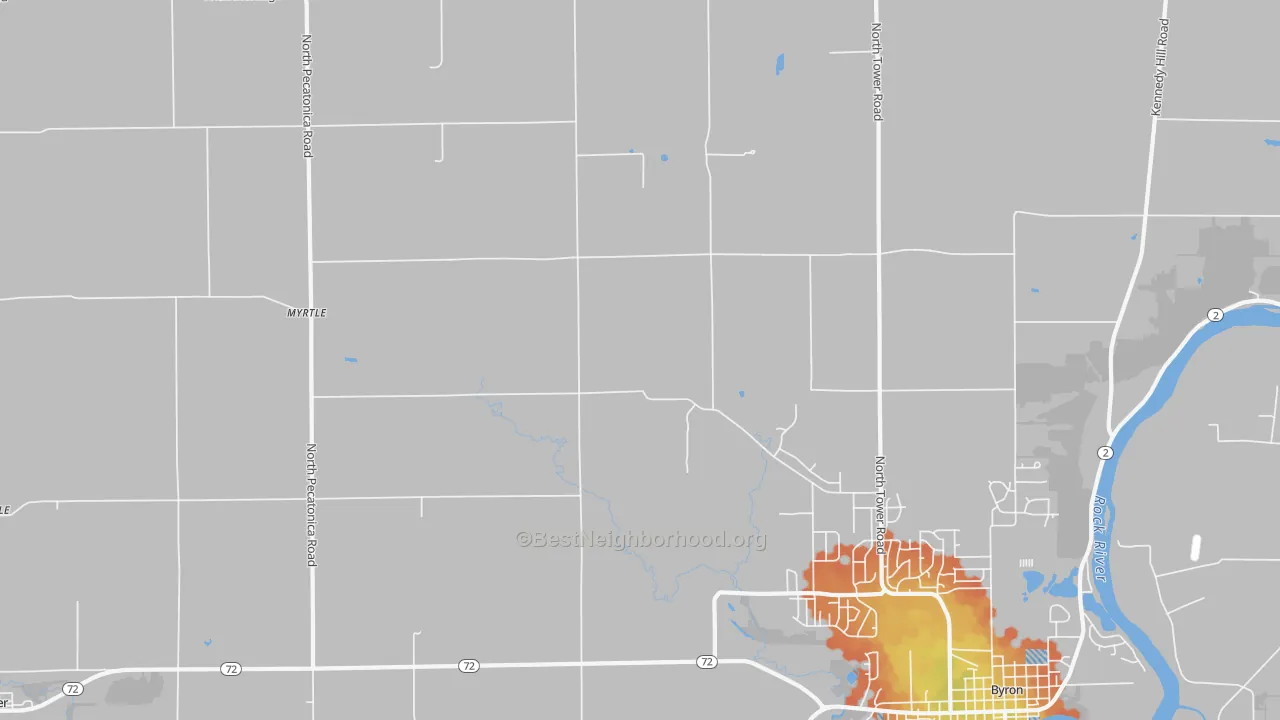 Bike Grade map of Myrtle, IL
