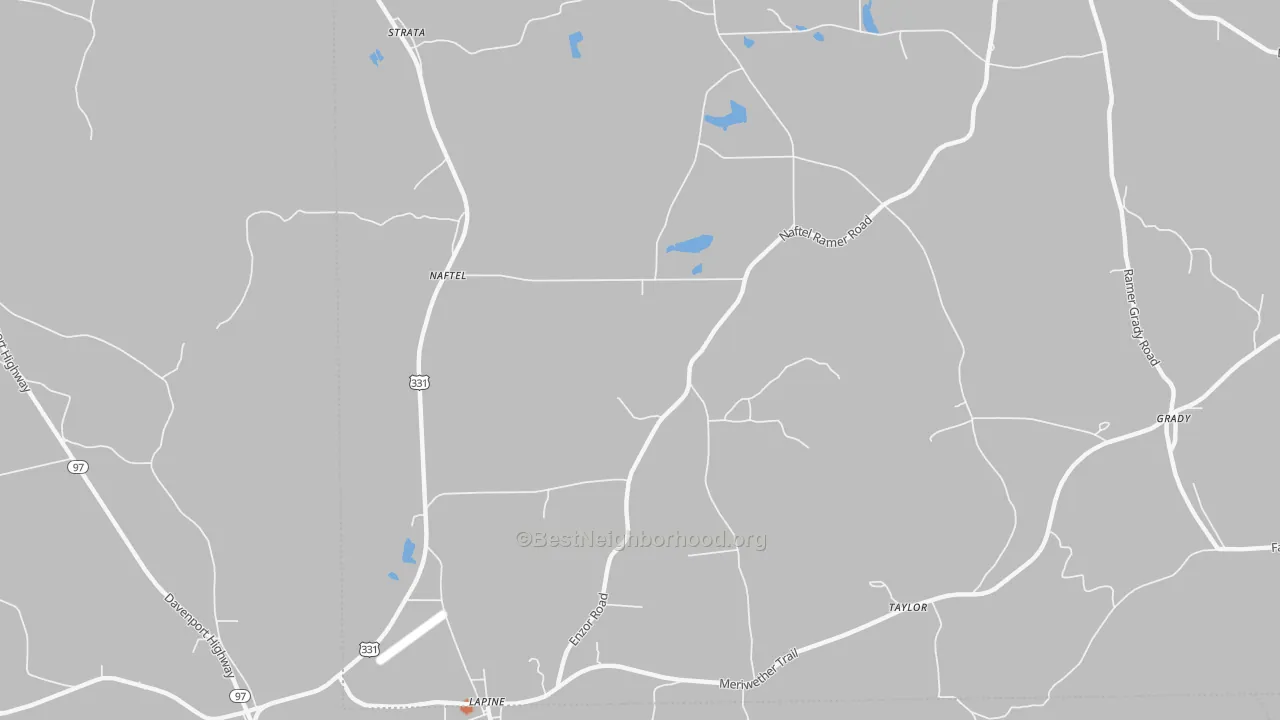 Bike Grade map of Naftel, AL