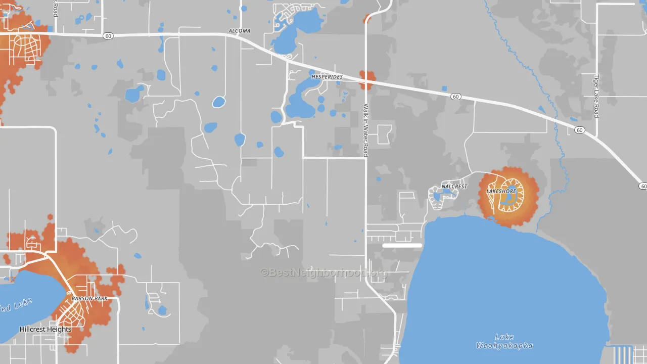 Bike Grade map of Nalcrest, FL