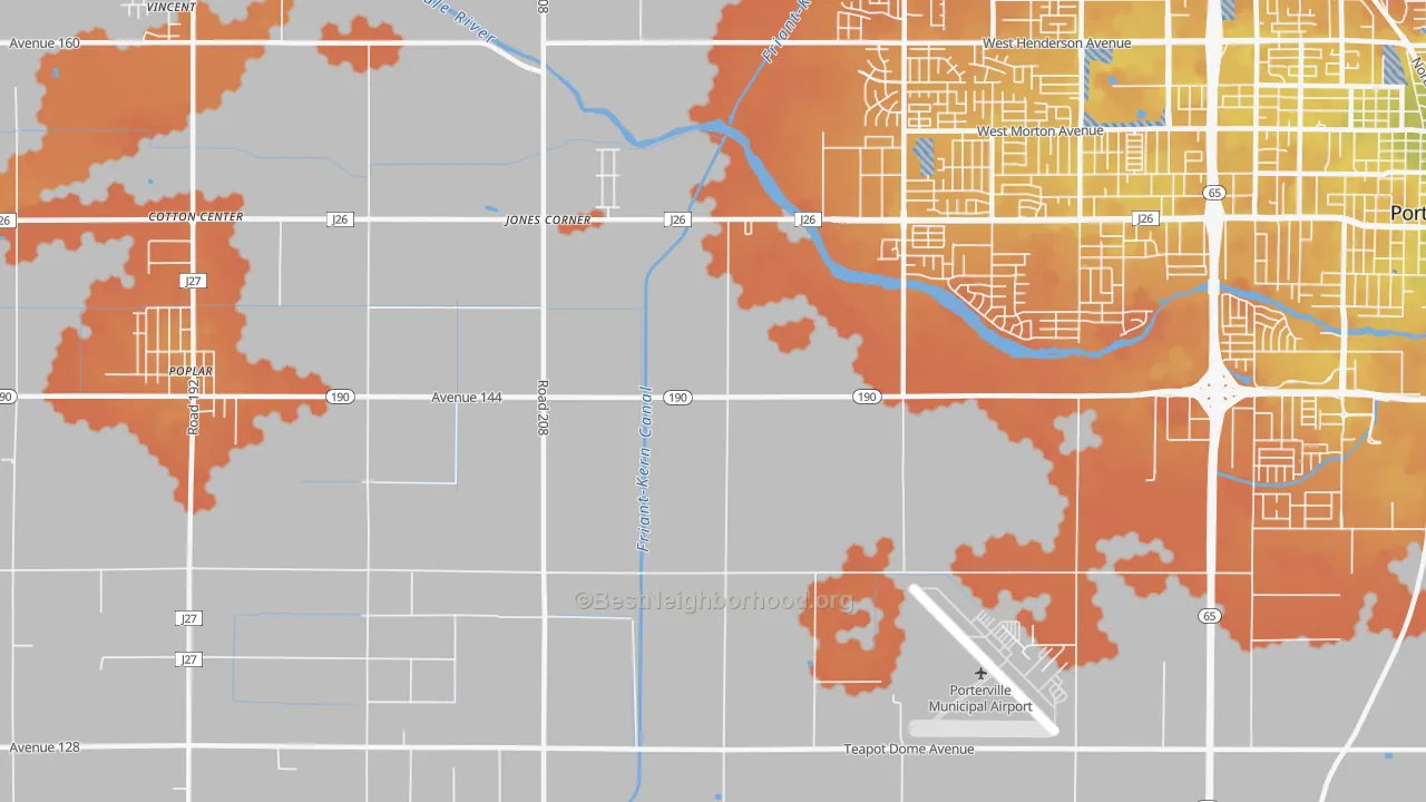 Bike Grade map of Nanceville, CA