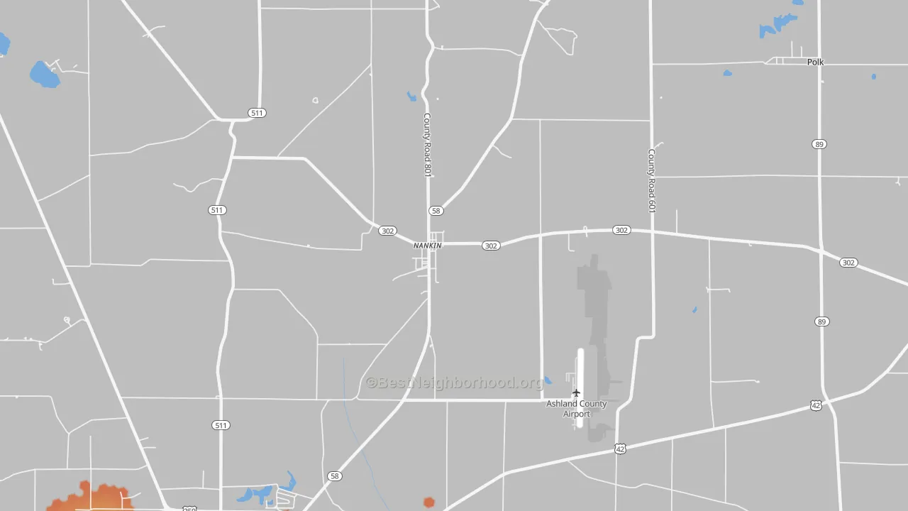 Bike Grade map of Nankin, OH