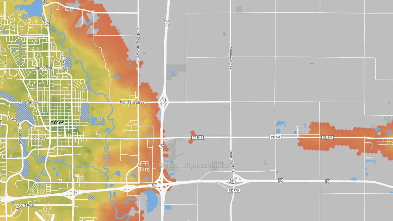 Bike Grade map of Napier, IA