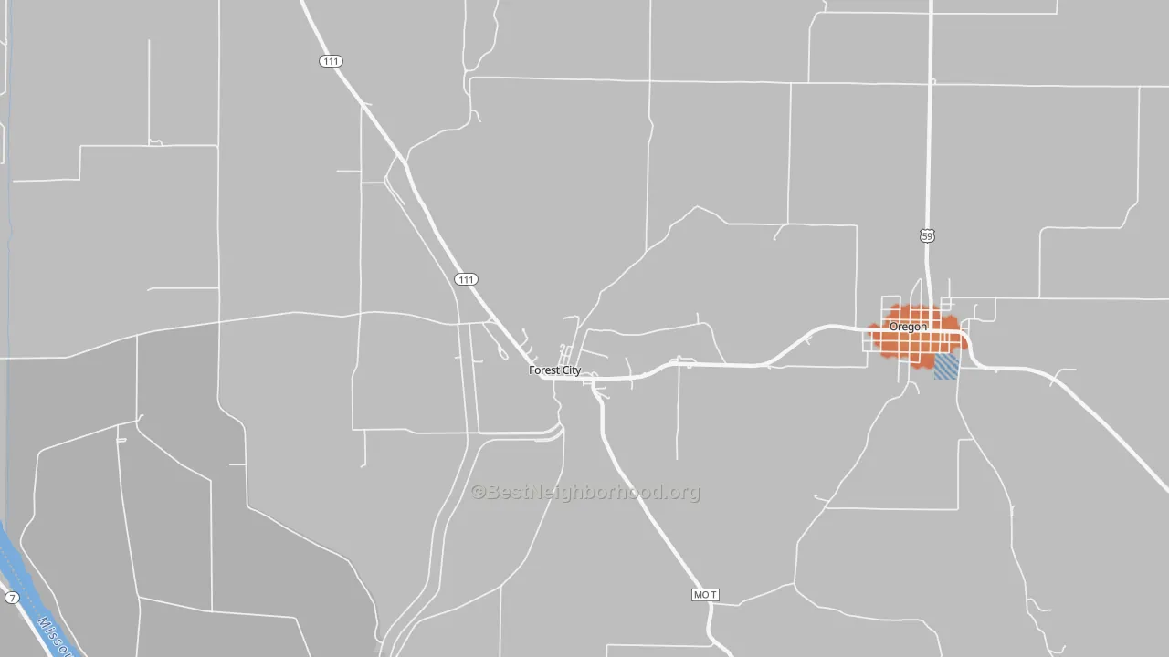 Bike Grade map of Napier, MO
