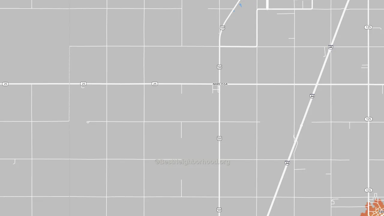 Bike Grade map of Narcissa, OK