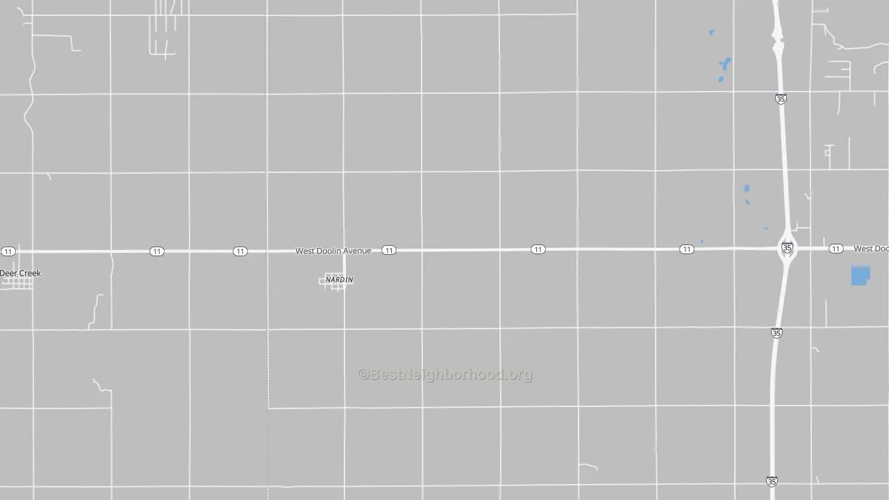 Bike Grade map of Nardin, OK